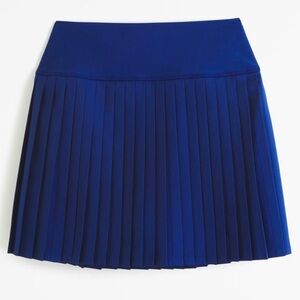 Abercrombie & Fitch MotionTek Lined Pleated Skort Skirt Athletic Navy Blue Small
